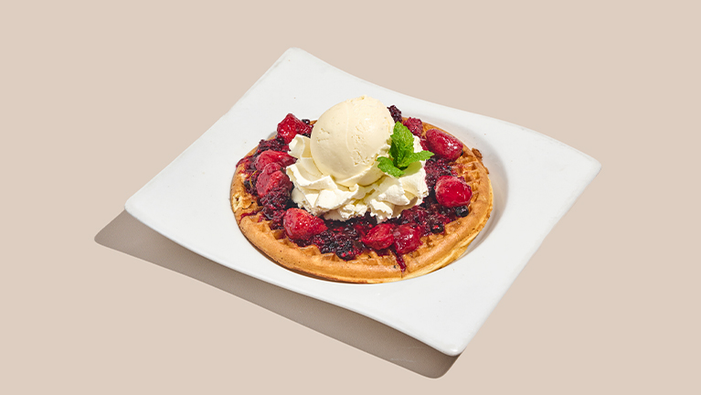 Waffle de Frutos del Bosque