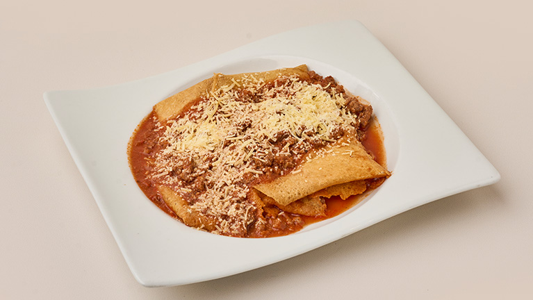 Crepe de Boloñesa y Queso