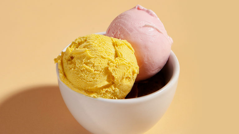 Vaso de Dos Sabores de Helado