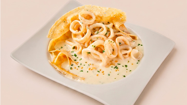 Crepe de Calamares al Ajillo