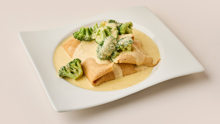 Crepe de Pollo, Brócoli y Queso