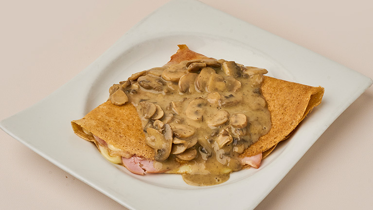 Crepe de Jamón, Queso y Champiñones
