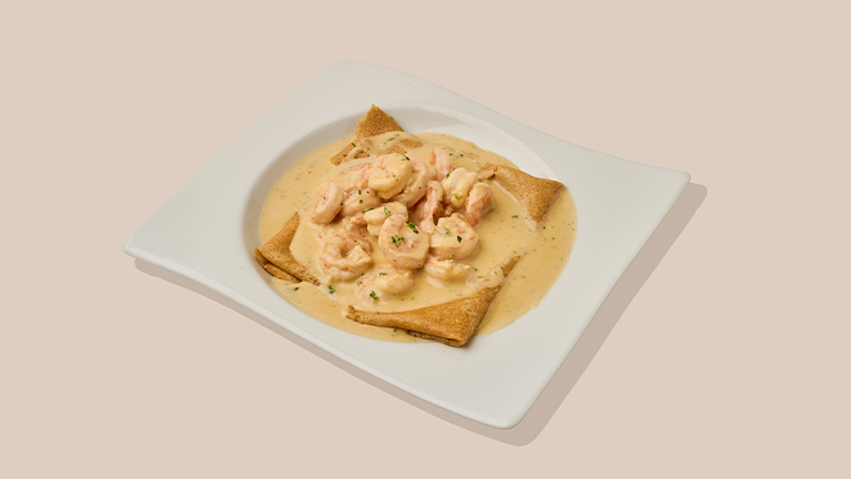 Crepe Camarones al Ají Panka